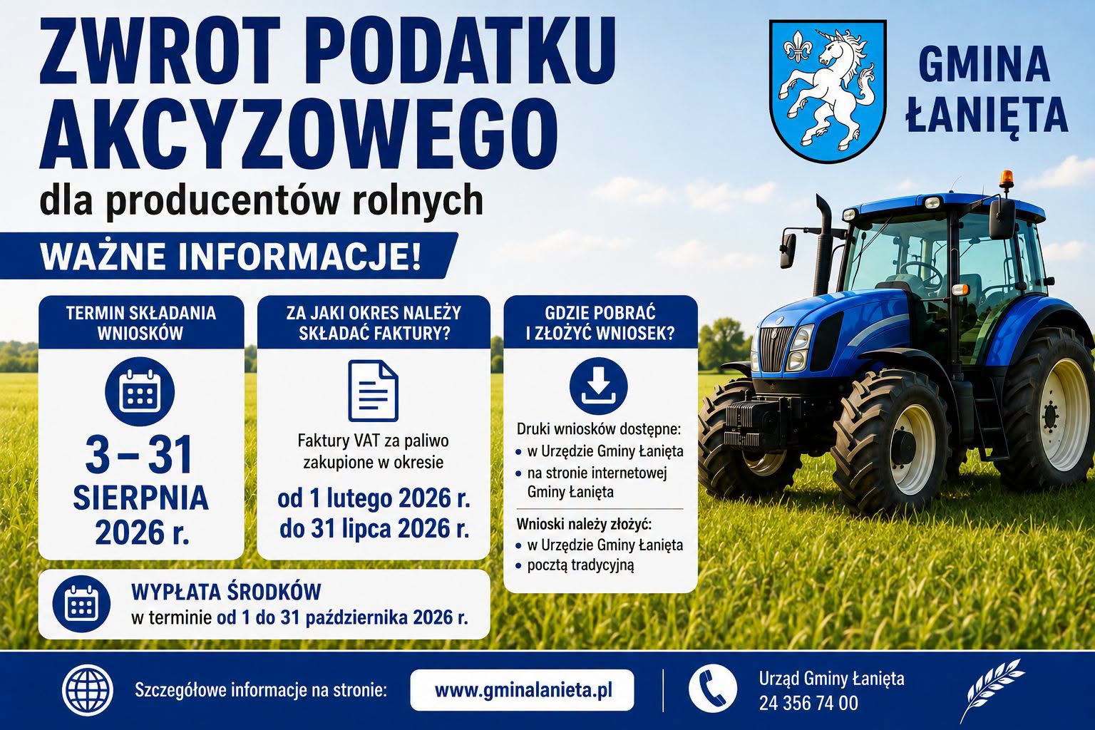 Trwa nab&oacute;r wniosk&oacute;w o&nbsp;zwrot podatku akcyzowego! &nbsp;
