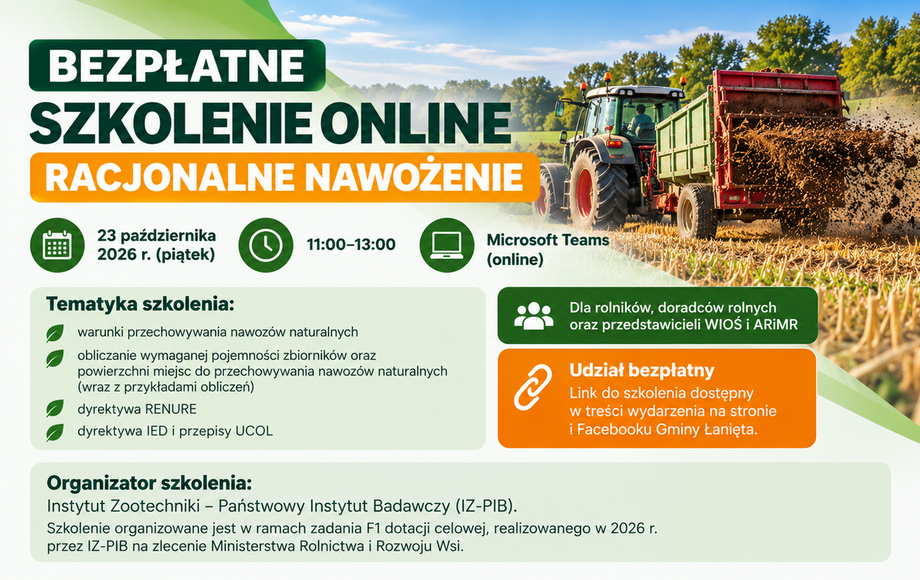 Bezpłatne szkolenie online z racjonalnego nawożenia