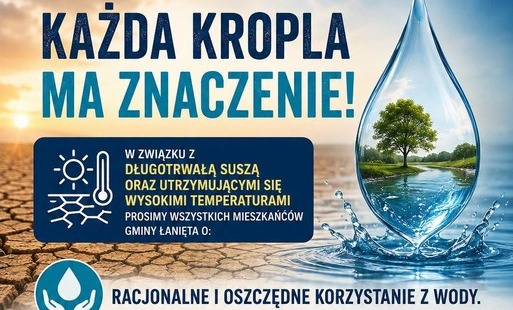 Komunikat dotyczący oszczędzania wody