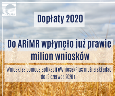 Informacja ARiMR – dopłaty 2020.