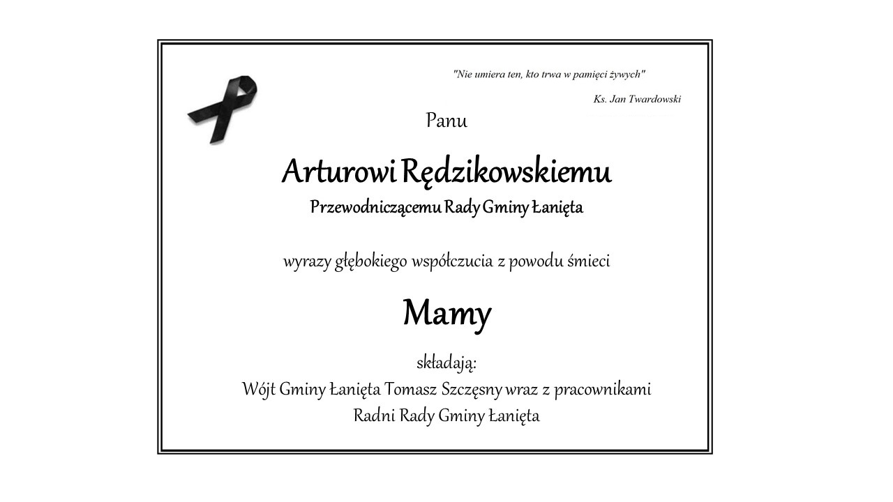 kondolencje Rędzikowski