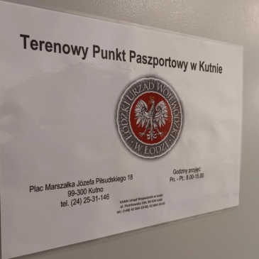 Terenowy Punkt Paszportowy w Kutnie